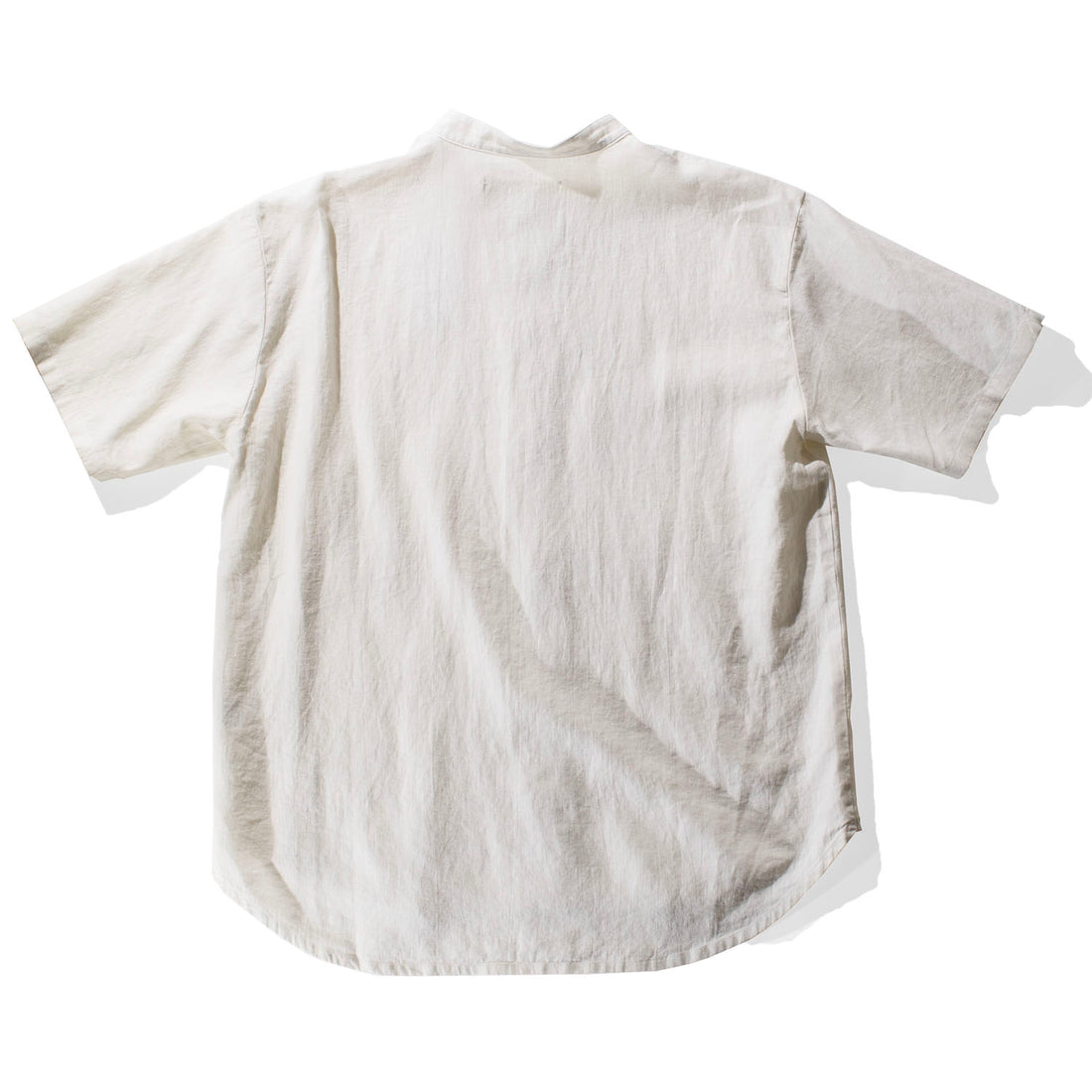 Evam Eva Water Linen Half Sleeve Shirt in Antique White