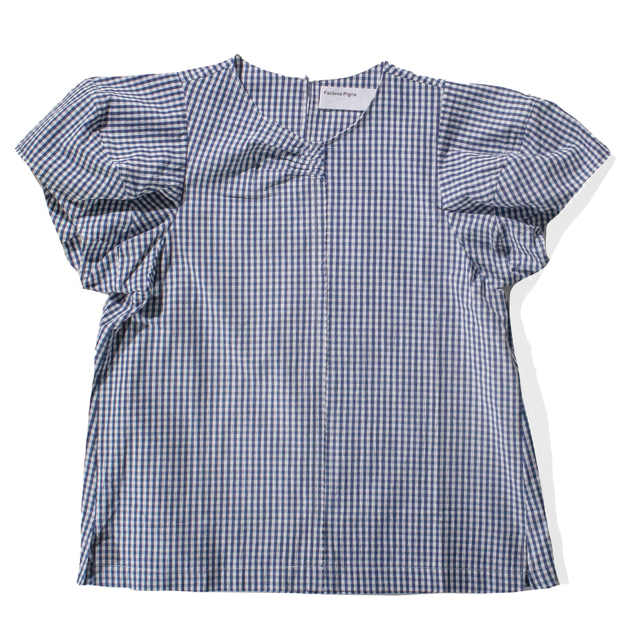 Fabiana Pigna Calita Blouse in Navy Gingham