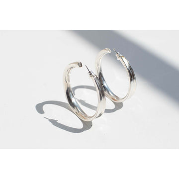 Fay Andrada Taita LG Hoops in Silver