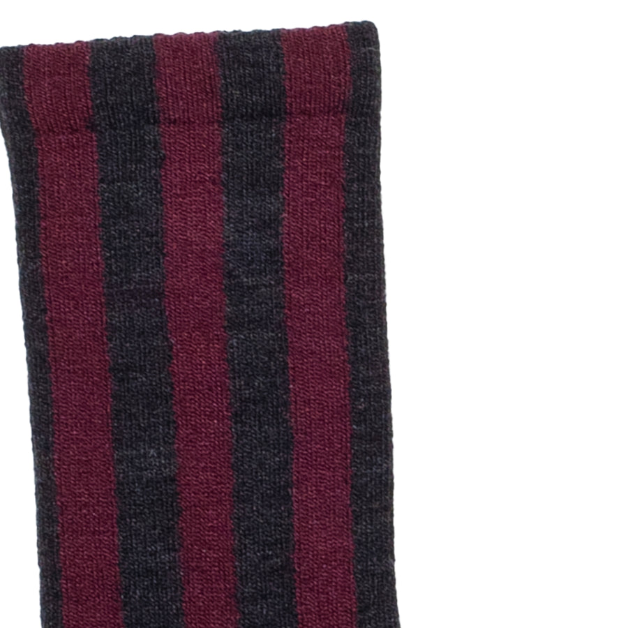 Hansel From Basel Buren Wool Sporty Crew in Wine