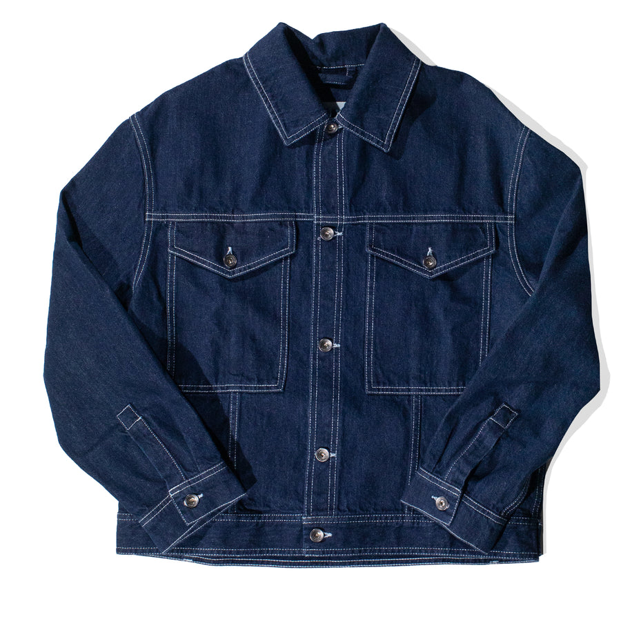 Henrik Vibskov Cosmos Denim Jacket in Navy Denim