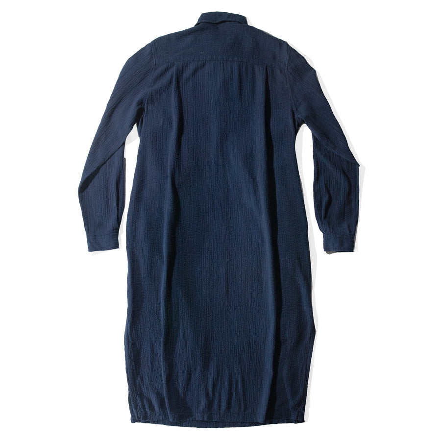 Henrik Vibskov Mars Shirt Dress in Indigo Stripes