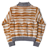 Henrik Vibskov Wave Knit Jumper in Rust Beige Mountain Waves