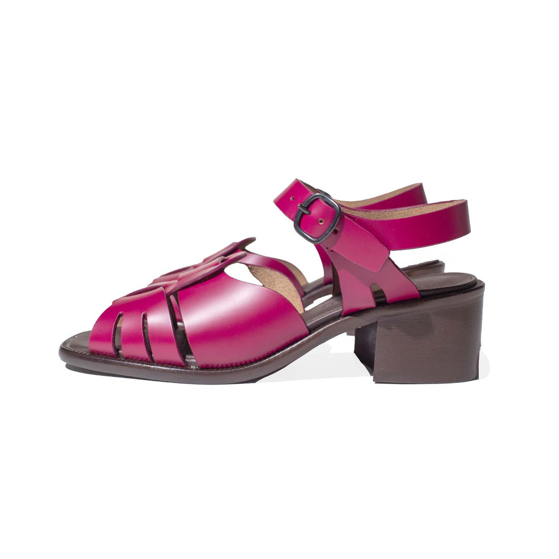 Hereu Ancora Squared Heeled in Berry