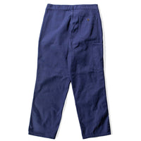 Ichi Antiquités Herringbone Garment Dye Cotton Pants in Navy