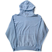 Ichi Antiquités Lightweight Pigment French Terry Hoodie in Light Blue