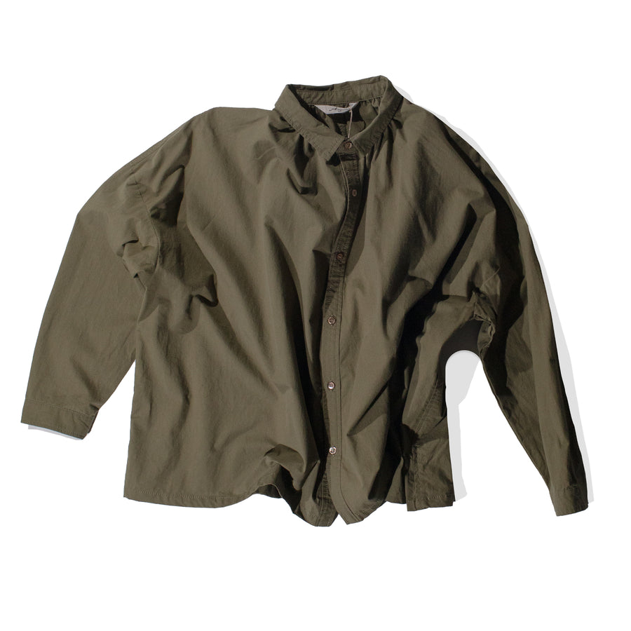 Ichi Antiquités Ohmi Typewriter Shirt in Olive