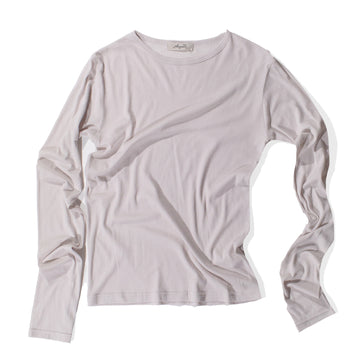 Ichi Antiquités Rib Jersey Crew Neck in Natural