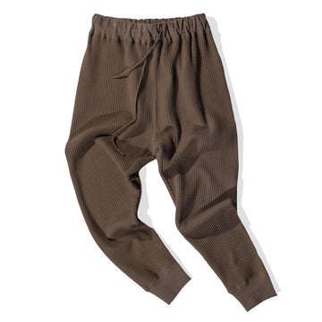 Ichi Antiquités Waffle Knit Pants in Khaki