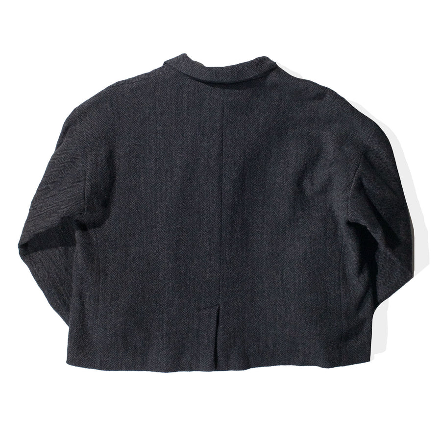 Ichi Antiquités Wool Herringbone Jacket in Black