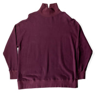 JUDITH Oversized Mockneck in Eggplant