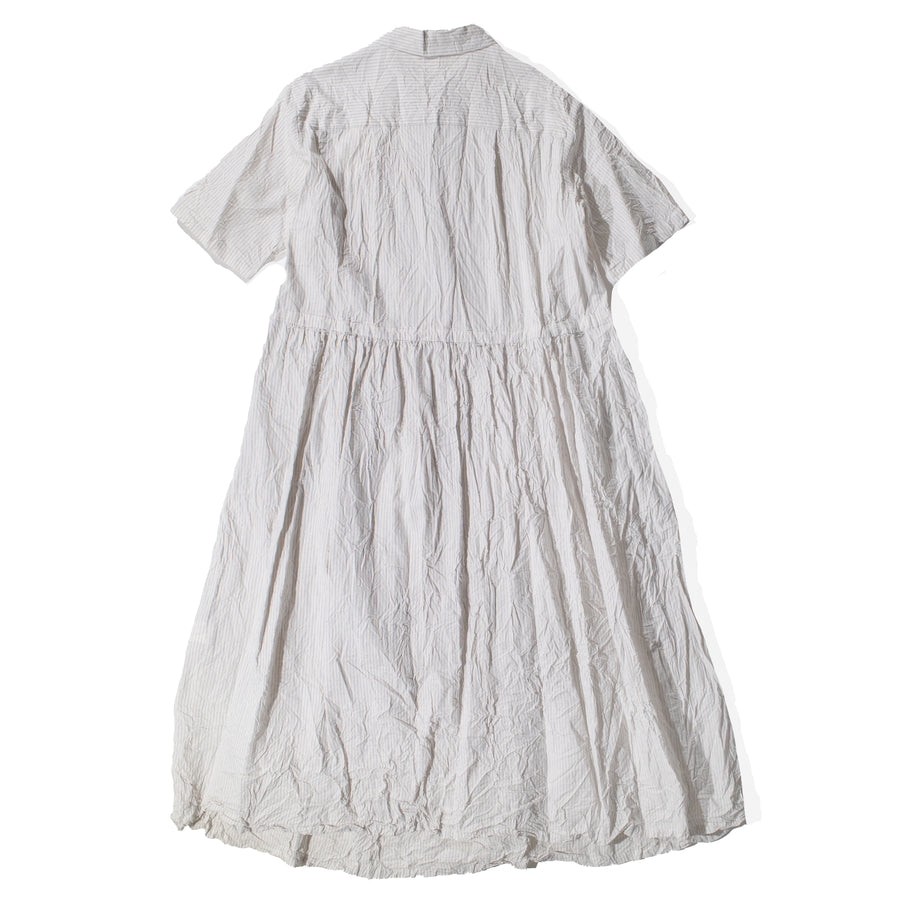 Pas de Calais C/L Stripe Short Sleeve Dress in Natural