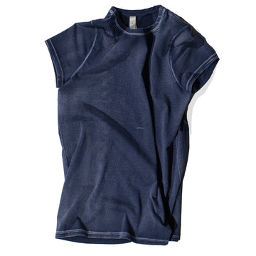 Lauren Manoogian Bias Baby Tee in Indigo