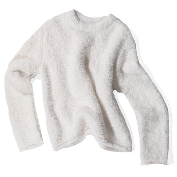 Lauren Manoogian Boucle Crewneck in White