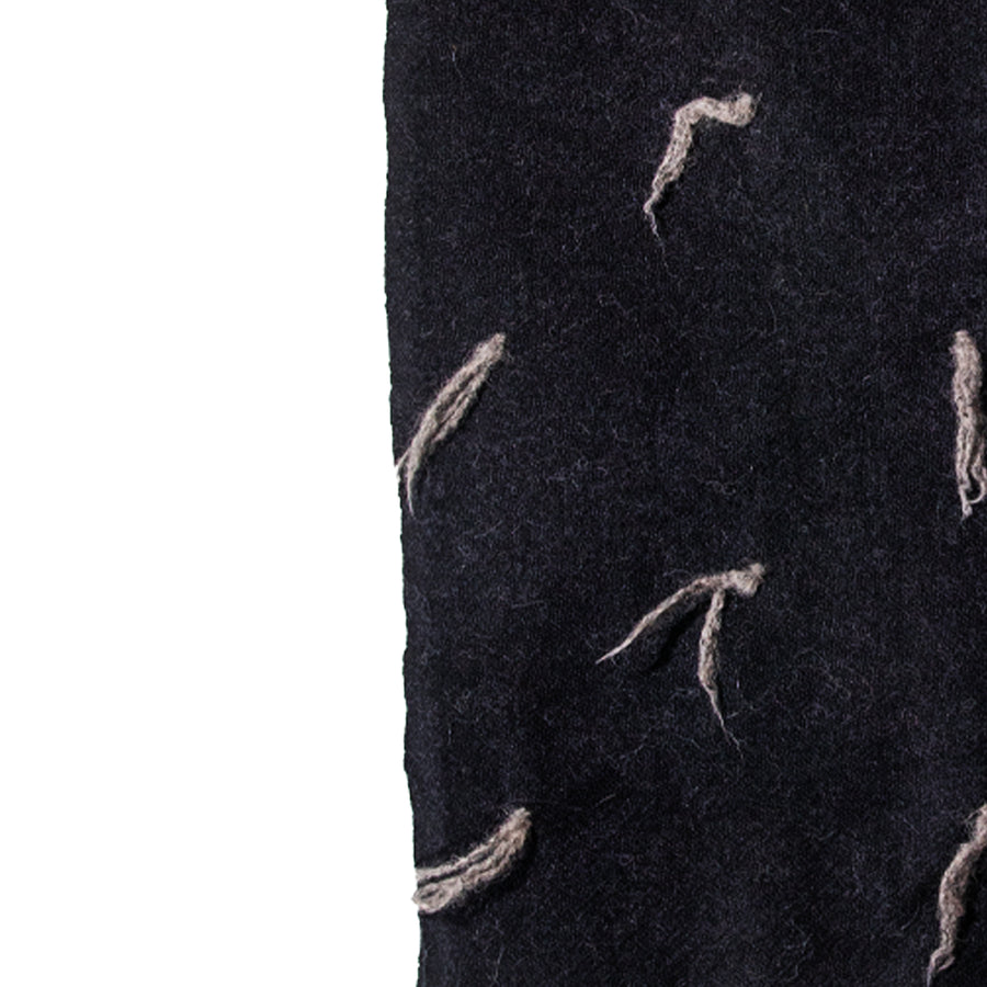 Lauren Manoogian Handwoven Tuft Wrap in Black Melange/Rock