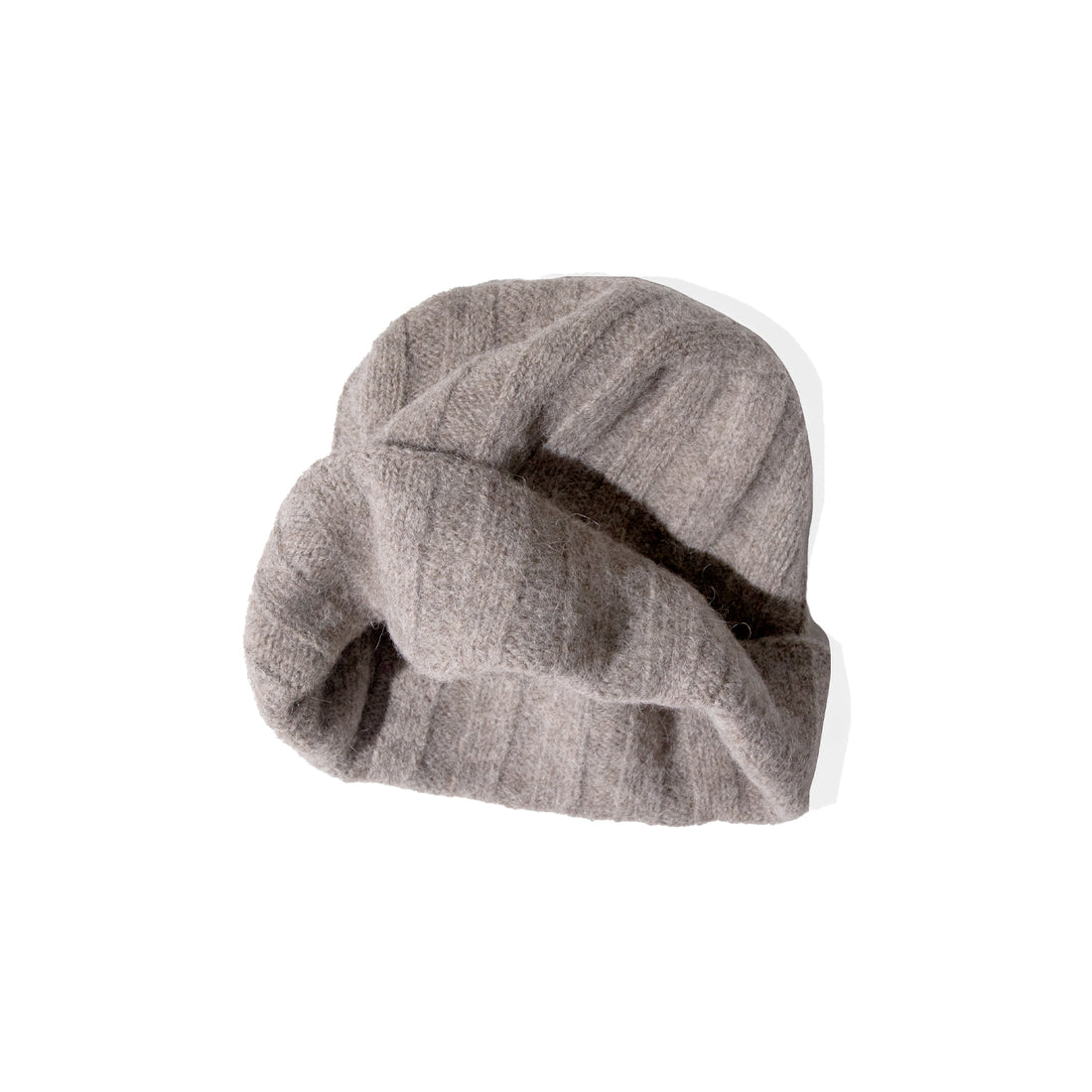 Lauren Manoogian Rib Square Hat in Grey Wool