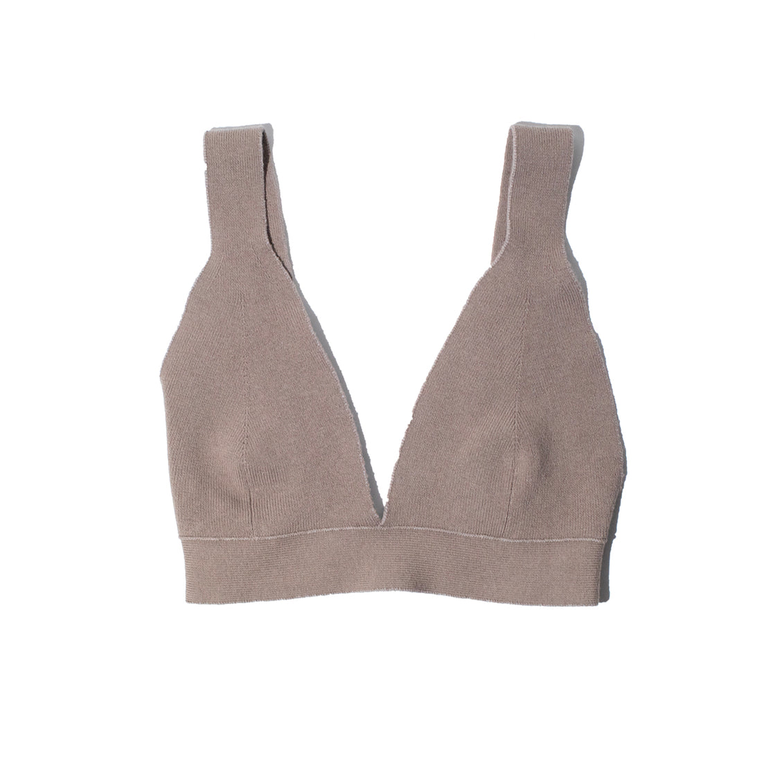 Lauren Manoogian Rib Triangle Bralette in Earth