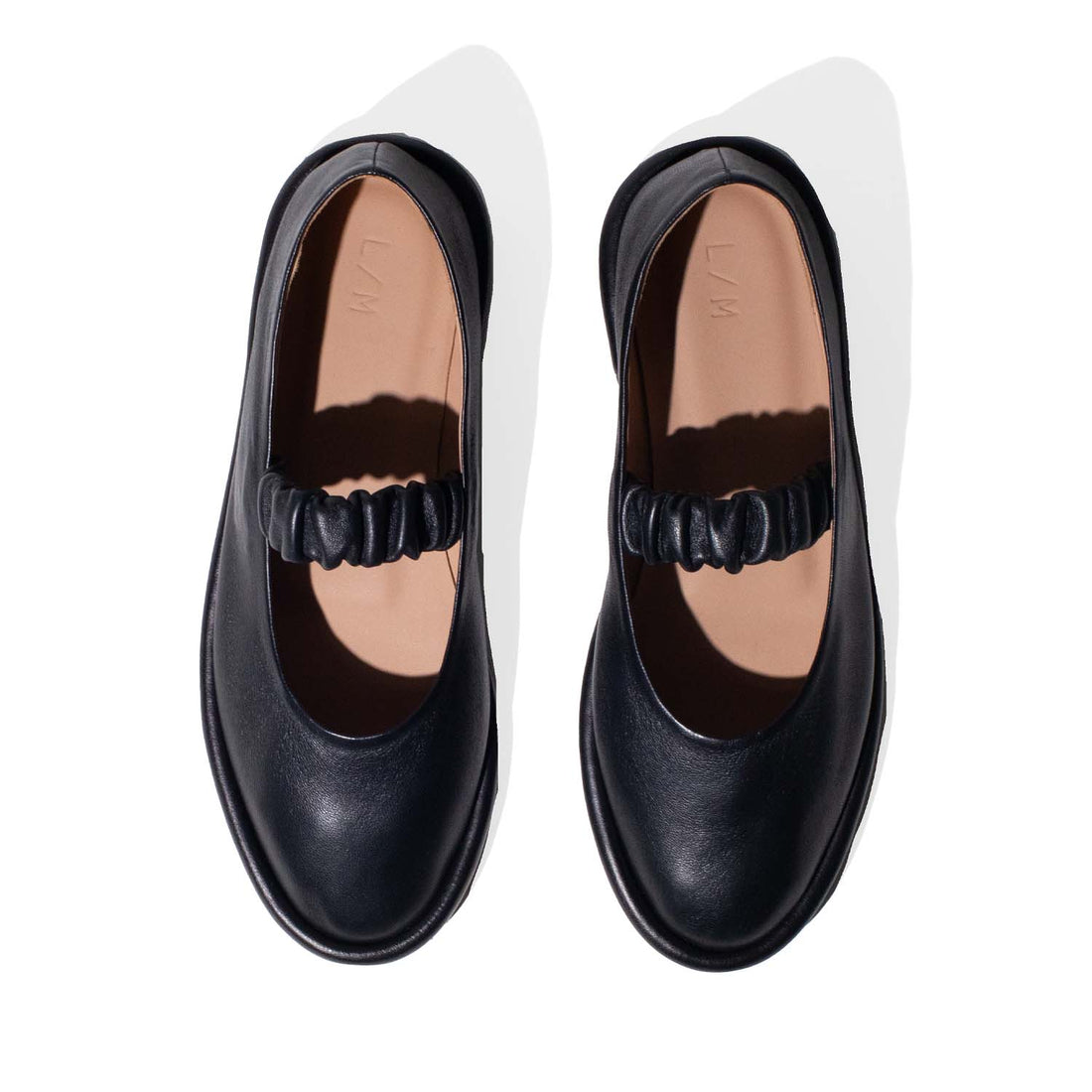 Lauren Manoogian Ruche Ballet Flats in Black