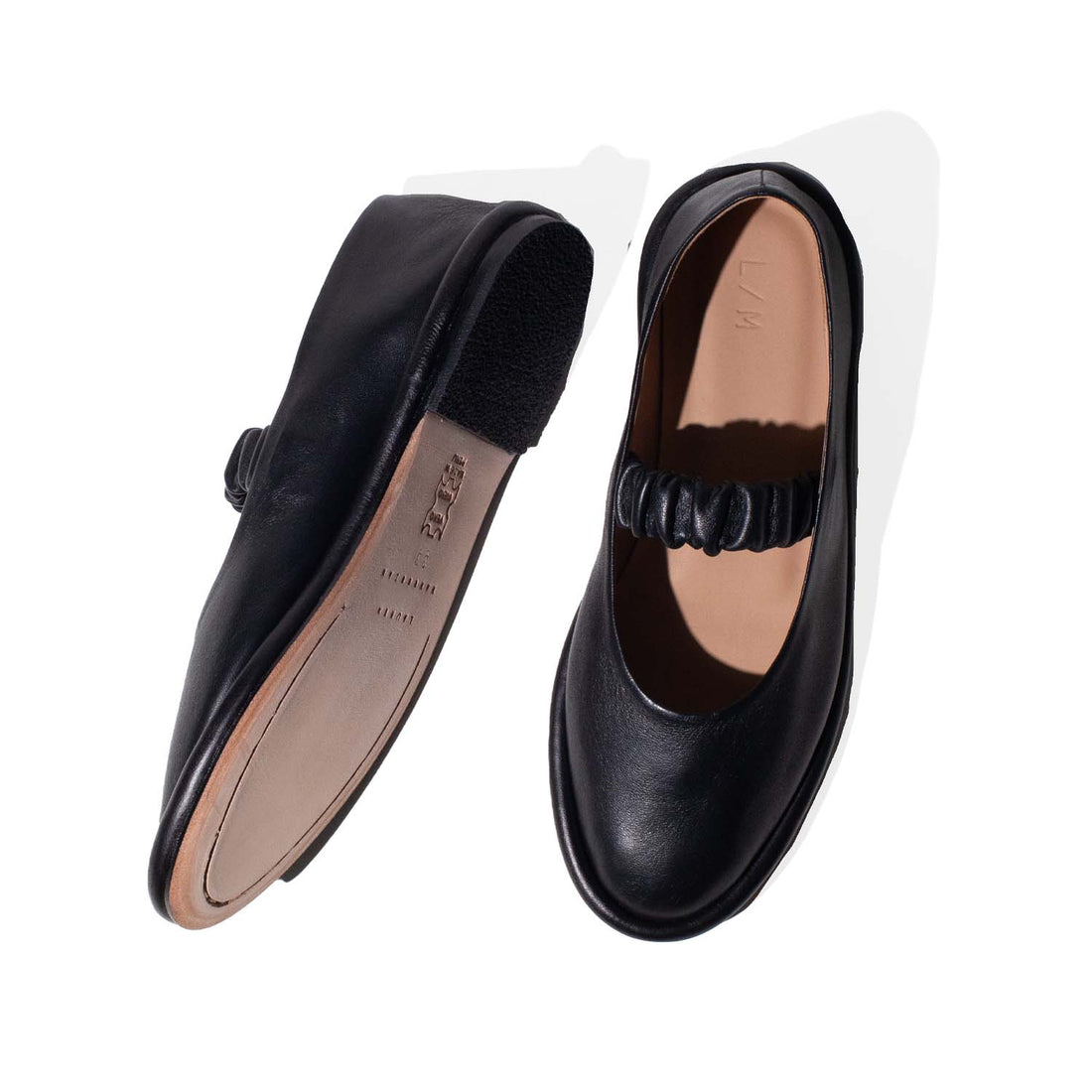 Lauren Manoogian Ruche Ballet Flats in Black