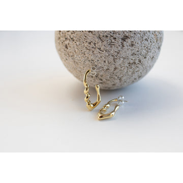 Leigh Miller Small Corkscrew Earrings in Brass