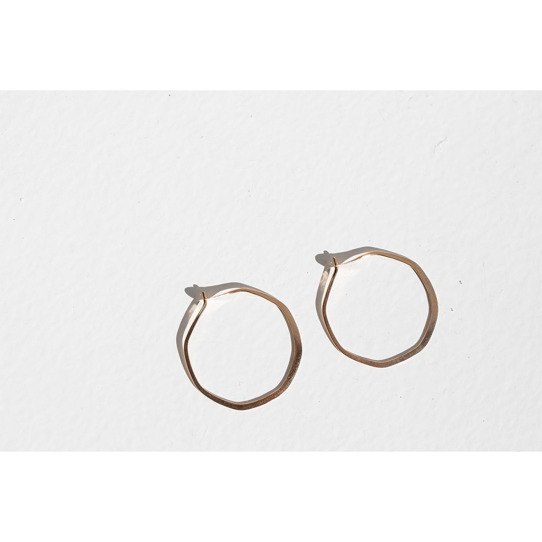 Melissa Joy Manning XS Octagon Hoops in 14k Yellow Gold