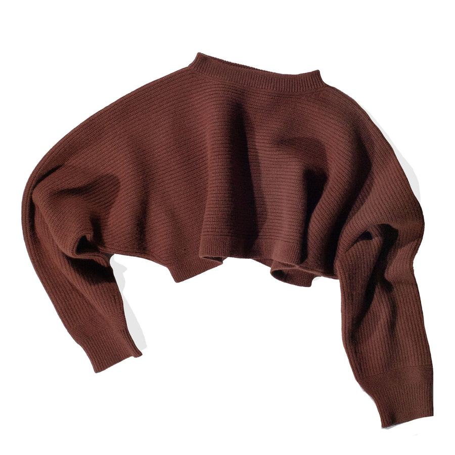 Nicholson & Nicholson Pigalle Cropped Sweater in Brown