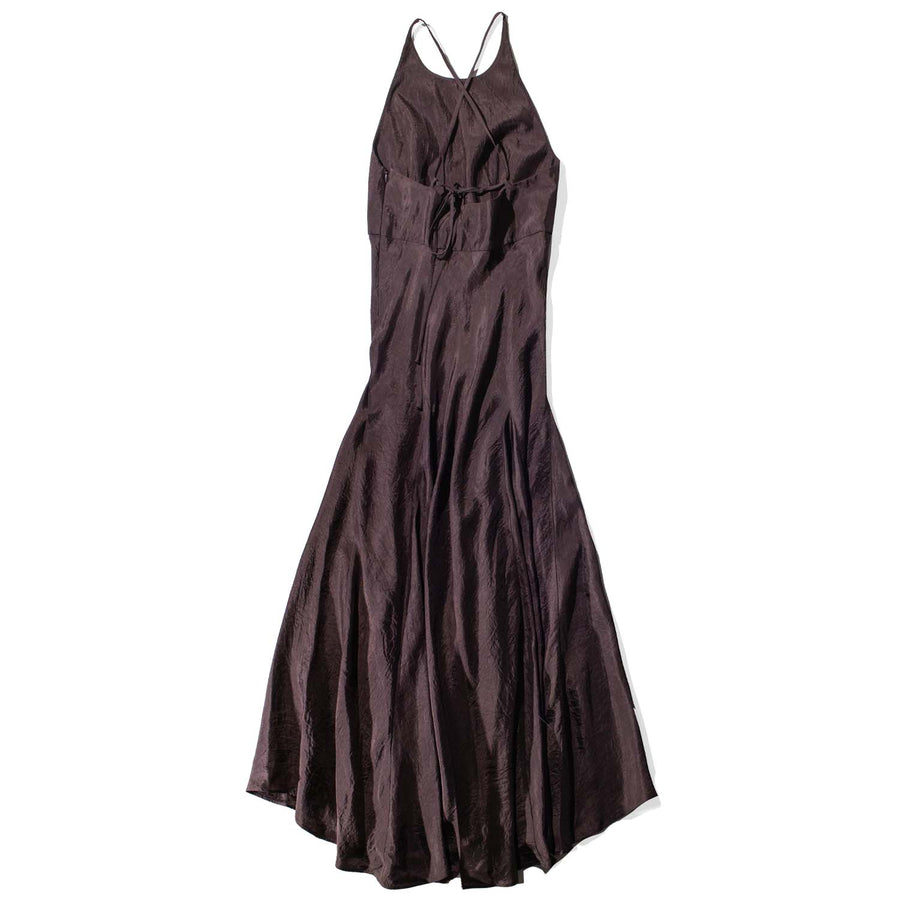 Nomia Cross Back Maxi Dress in Raisin