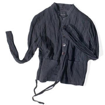 Pas de Calais French Linen Short Jacket in Black