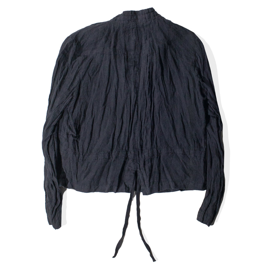 Pas de Calais French Linen Short Jacket in Black