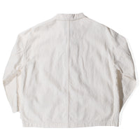 Pas de Calais Satin Coverall Jacket in Natural