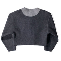 Proche Double Face Wool Bomber in Heather Charcoal