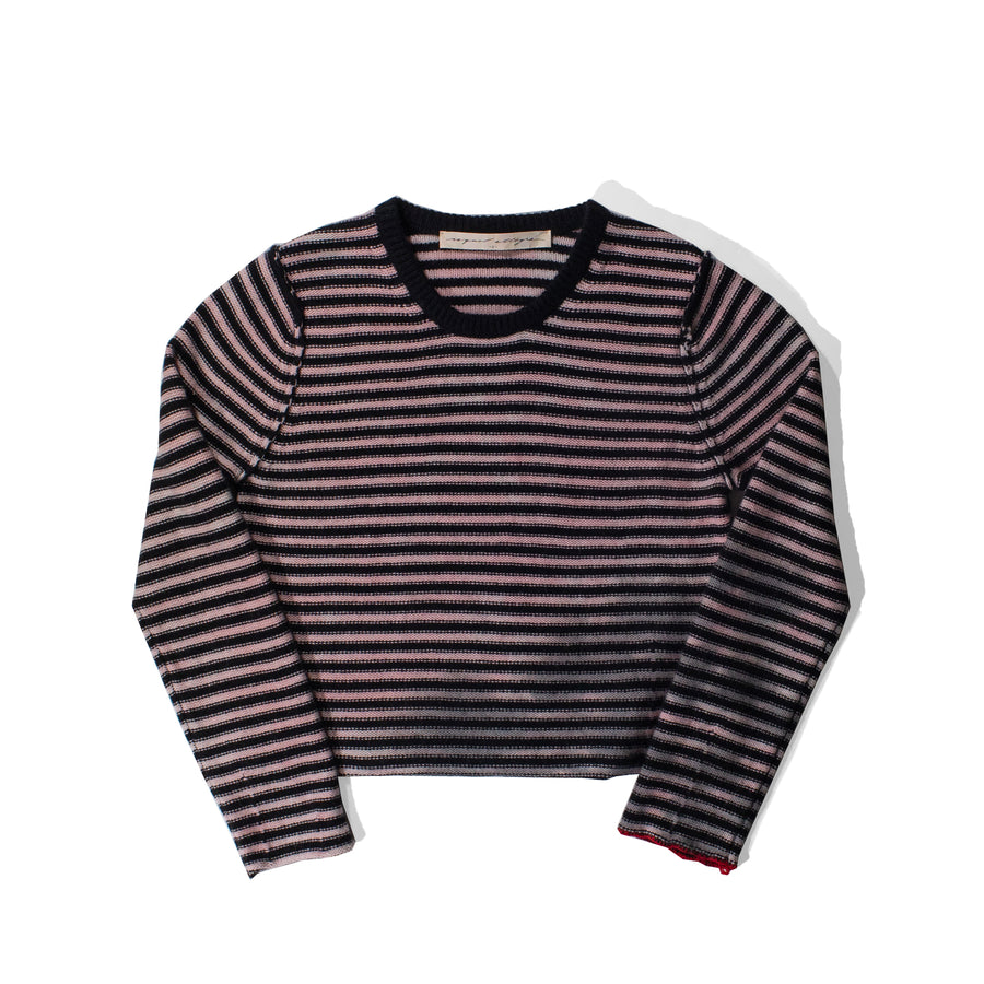 Raquel Allegra Westlake Pullover in Stripe Pink