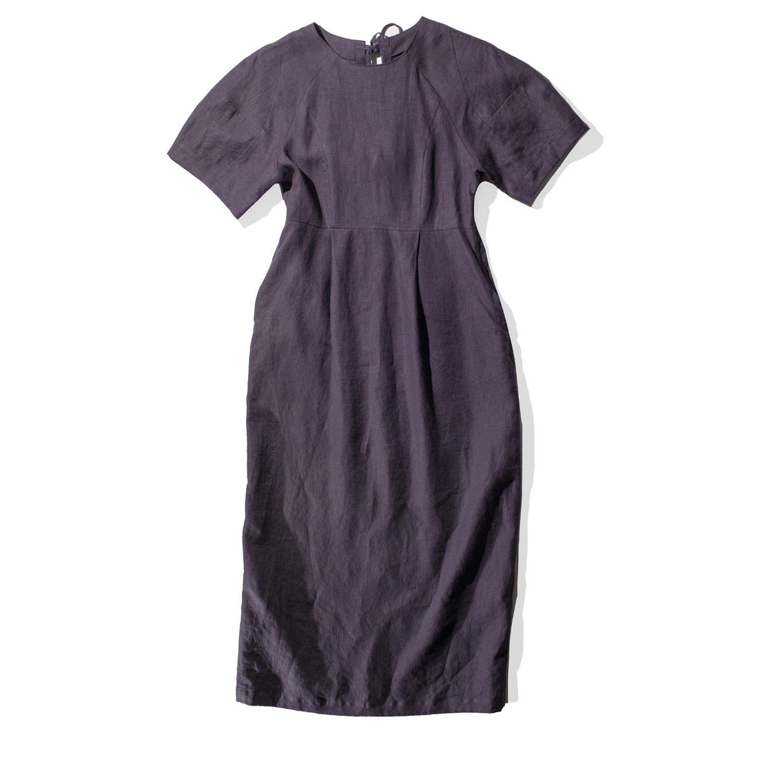 Sayaka Davis Barrel Sleeve Dress in Eggplant