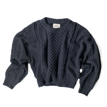 Shaina Mote Fisherman Sweater in Navy