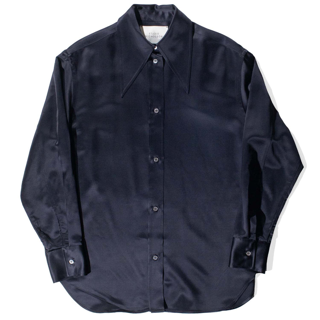 Studio Nicholson Gable Shirt in Black Ink