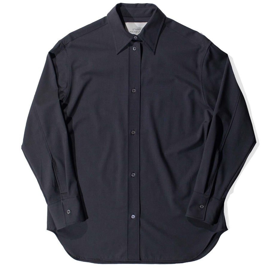 Studio Nicholson Santos Overshirt in Seal Blue