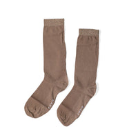 Swedish Stockings Magda Shimmery Socks in Mid Brown