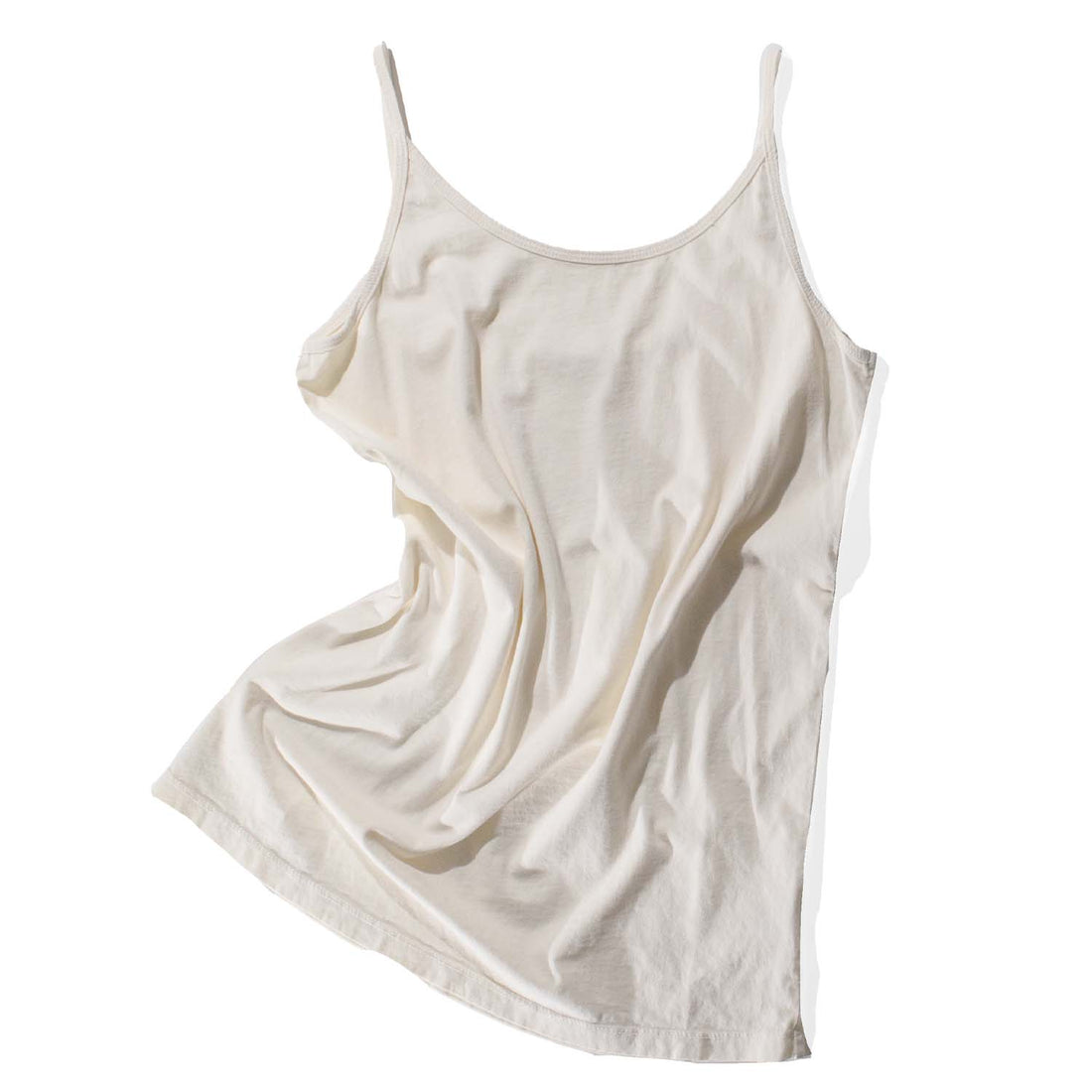 Black Crane Camisole in Cream Cotton Jersey