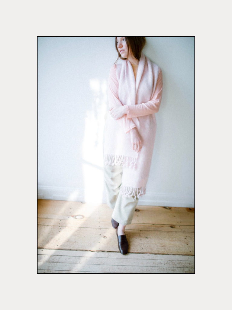 Sayaka Davis Brushed Mohair Scarf in Blush