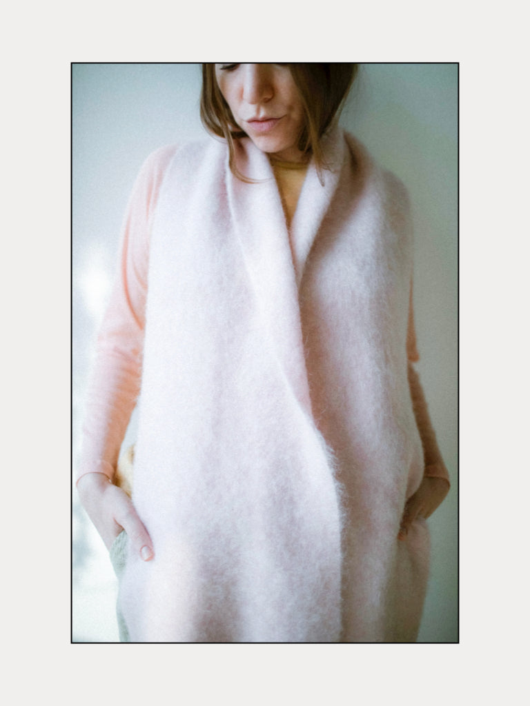 Sayaka Davis Brushed Mohair Scarf in Blush