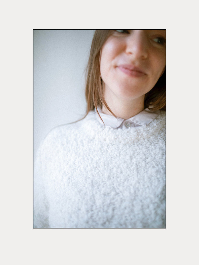 Lauren Manoogian Boucle Crewneck in White