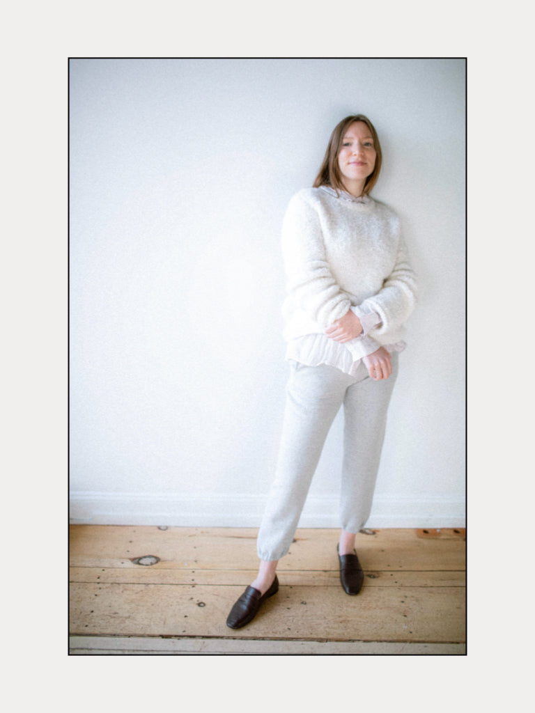 Lauren Manoogian Boucle Crewneck in White