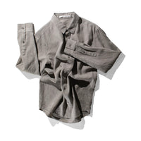 Evam Eva Water Linen Shirt in Green Haze