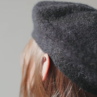 Lauren Manoogian Horizontal Beret in Black Melange