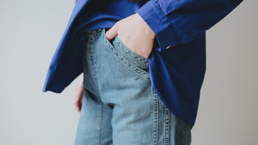 Fabiana Pigna Sari Blouse in Indigo