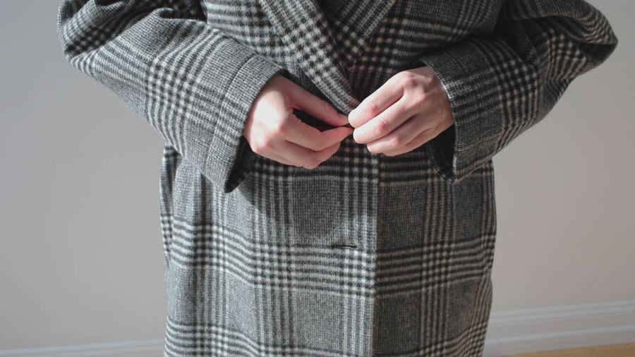 Nicholson & Nicholson My Robe Coat in Grey Check