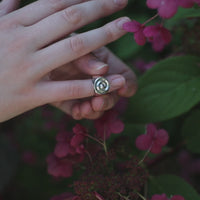 Nomia Spiral Signet Ring in Sterling Silver