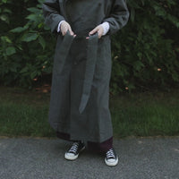 Black Crane Coat in Slate