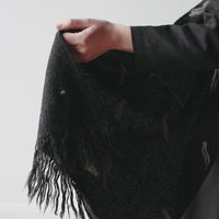 Lauren Manoogian Handwoven Tuft Wrap in Black Melange/Rock