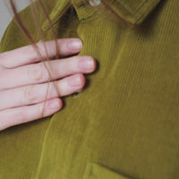 Blluemade Oversized Shirt in Olive Oil Corduroy